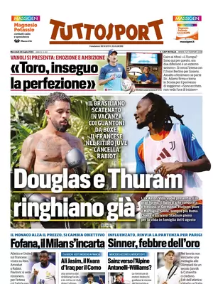 Prima pagina Tuttosport (24 luglio 2024)