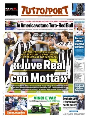 Prima pagina Tuttosport (5 novembre 2024)
