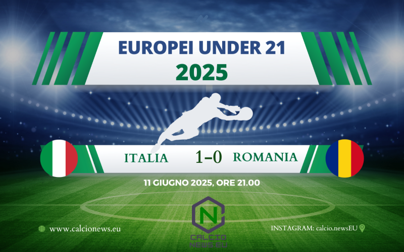 Europei Under 21: il tabellino di Italia-Romania 1-0