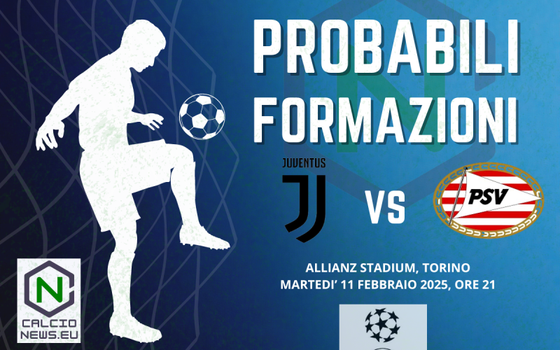 Champions League, le probabili formazioni di Juventus PSV