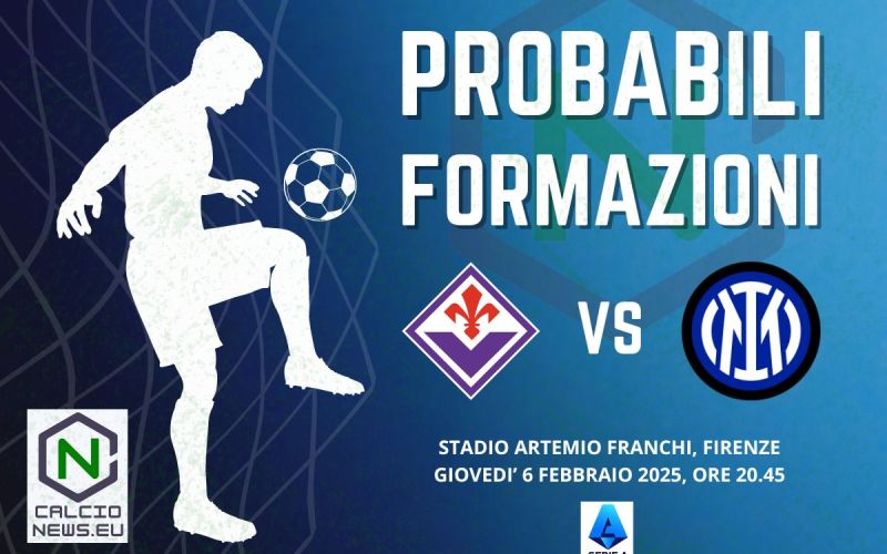 Serie A, le probabili formazioni del recupero di Fiorentina Inter