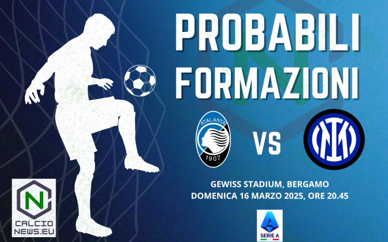 Serie A, probabili formazioni Atalanta Inter