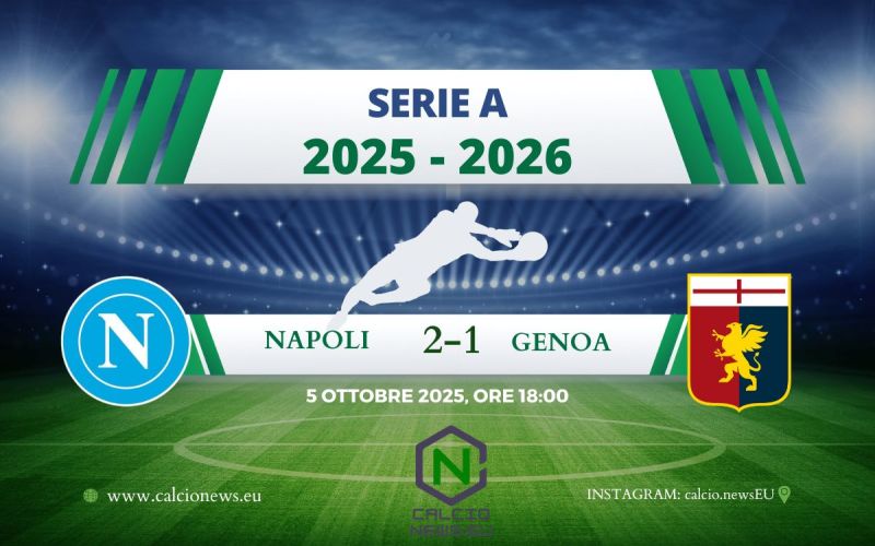 Serie A, Napoli-Genoa 2-1: Anguissa e Hojlund regalano il successo agli azzurri