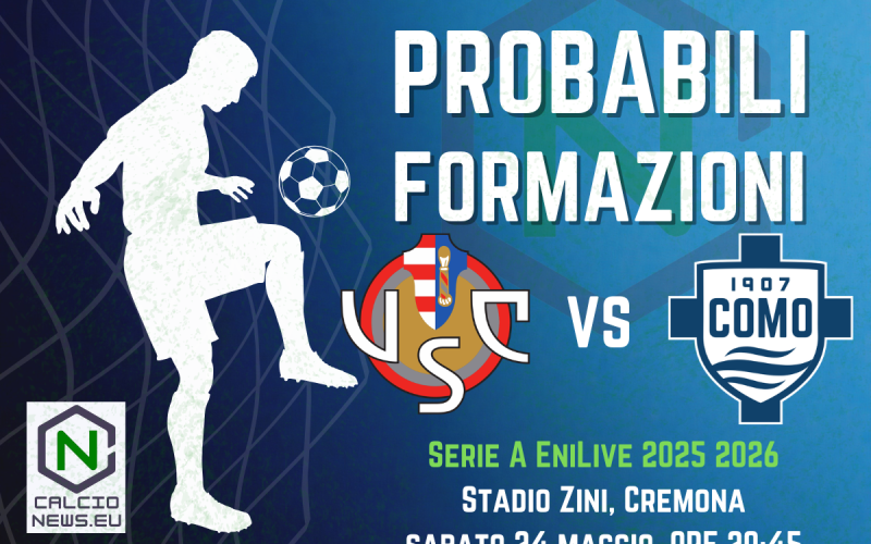Serie A, le probabili formazioni di Cremonese Como