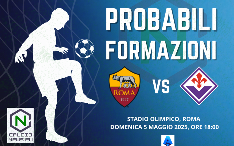 Serie A, le probabili formazioni di Roma Fiorentina