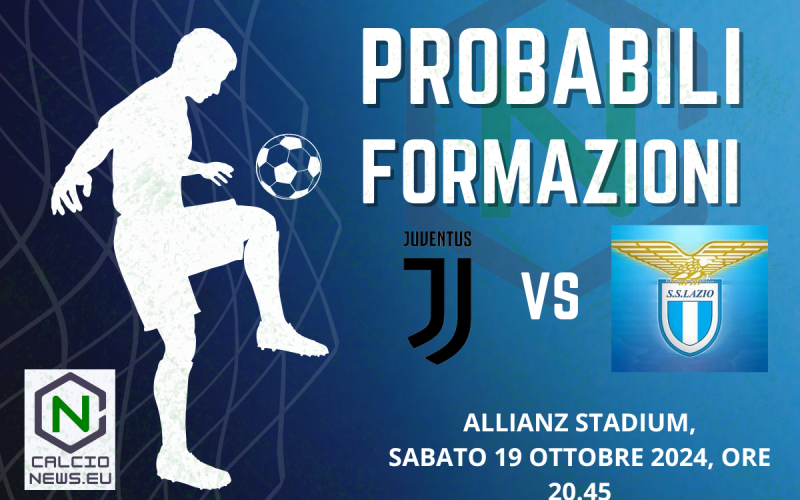 Serie A , probabili formazioni Juventus Lazio: quanti assenti!