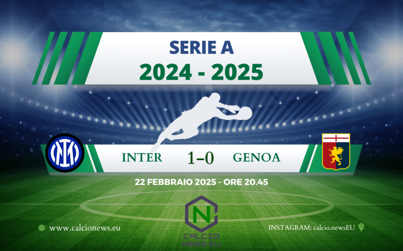 Serie A, Inter Genoa 1-0: nerazzurri primi aspettando il Napoli