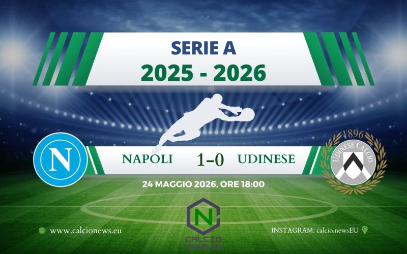 Serie A, Napoli-Udinese 1-0: vittoria e secondo posto, si chiude l’era Conte