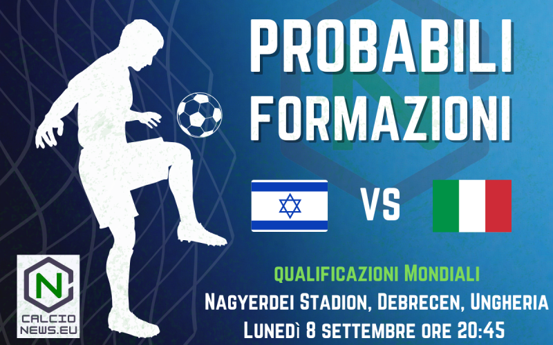 Qualificazioni Mondiali 2026, le probabili formazioni di Israele Italia