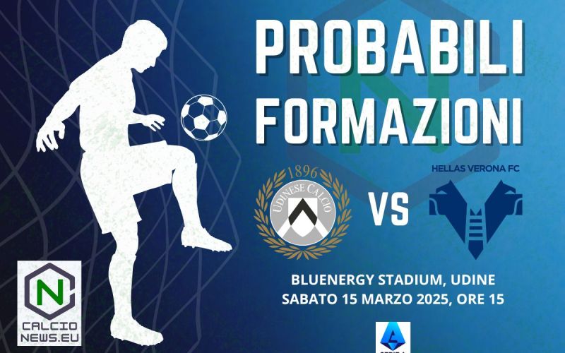 Serie A, probabili formazioni Udinese Verona: torna Tengstedt dal 1′