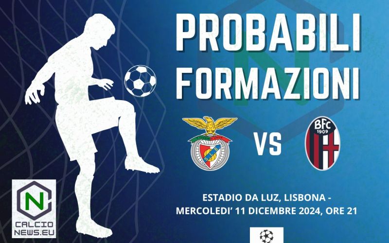 Champions, probabili formazioni Benfica Bologna: c’è Ferguson