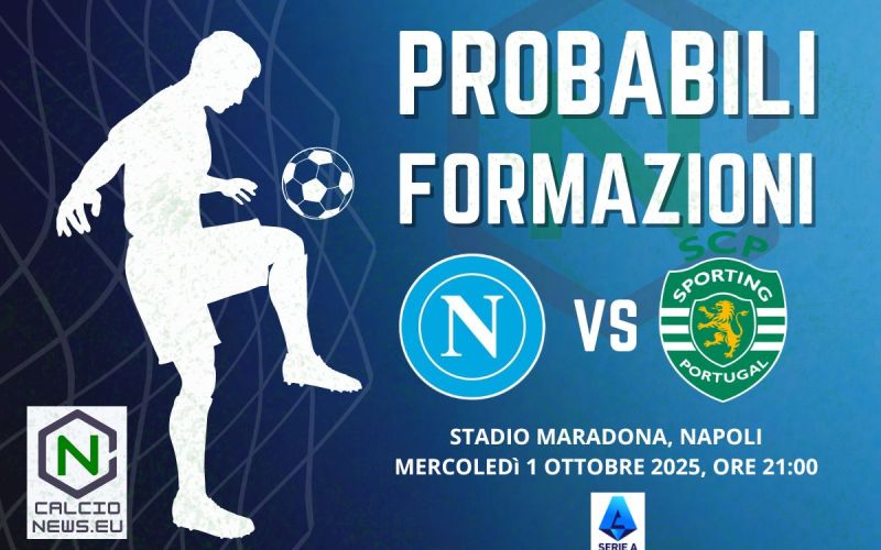 Champions League, probabili formazioni Napoli-Sporting
