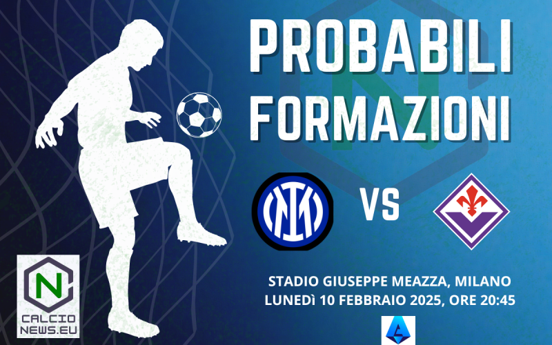 Serie A, le probabili formazioni di Inter-Fiorentina: out Dumfries