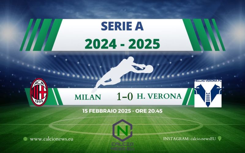 Serie A, Milan Hellas Verona: la decide Gimenez al 75′
