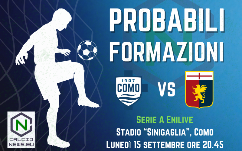 Serie A, le probabili formazioni di Como-Genoa