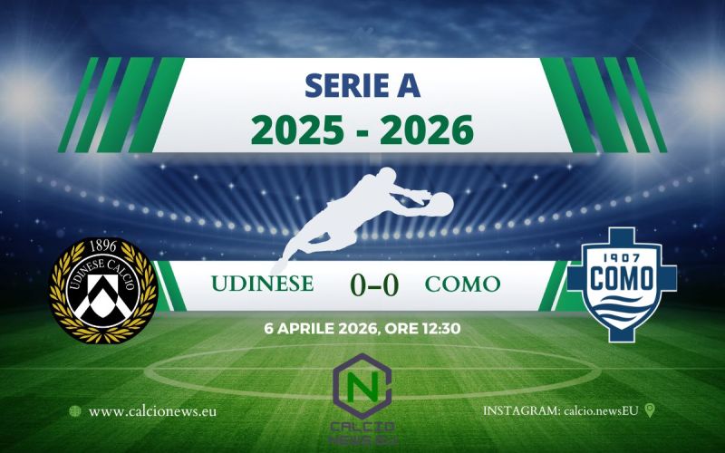 Rallenta il Como, a Udine è solo 0-0: il tabellino