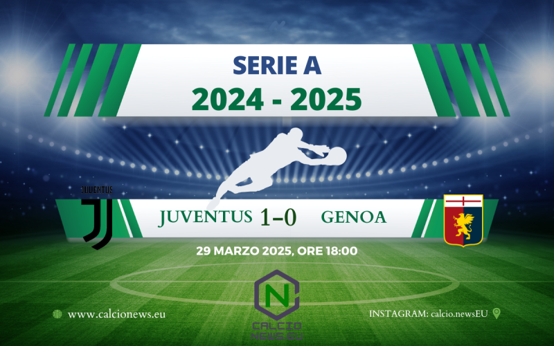 Serie A, Juventus Genoa 1-0: buona la prima per Tudor