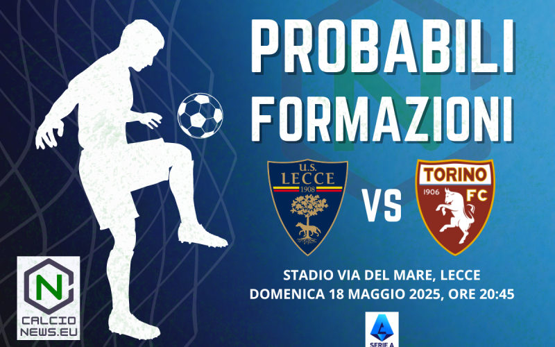 Serie A, le probabili formazioni di Lecce Torino