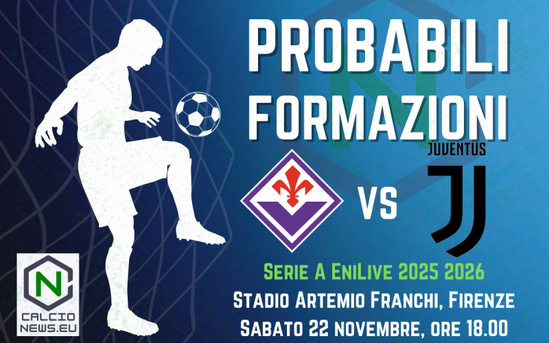 Serie A, le probabili formazioni di Fiorentina-Juventus
