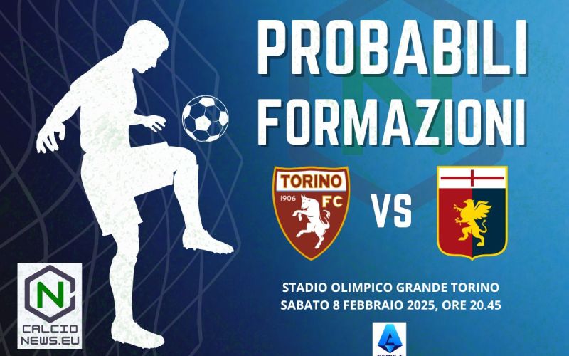 Serie A, le probabili formazioni di Torino Genoa