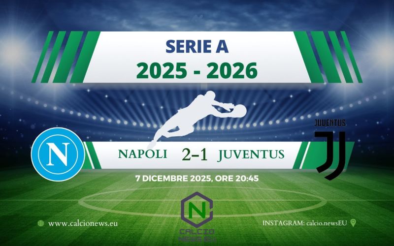 Serie A, Napoli-Juventus 2-1: Hojlund stende i bianconeri, azzurri ancora al comando