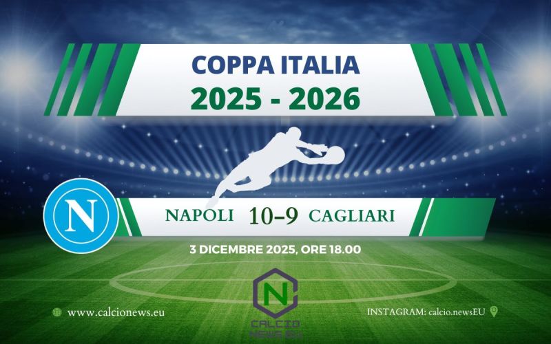Coppa Italia, Napoli-Cagliari 10-9 d.c.r.: azzurri ai quarti col brivido