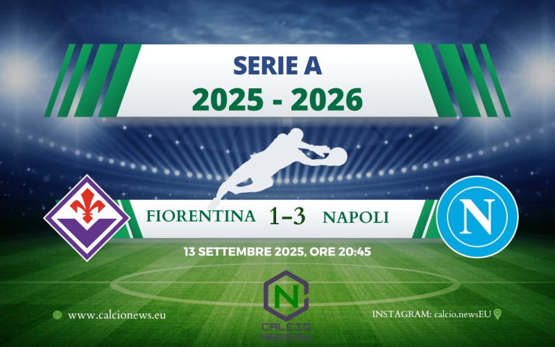 Serie A, Fiorentina-Napoli 1-3: tris azzurro al Franchi, che esordio per Hojlund