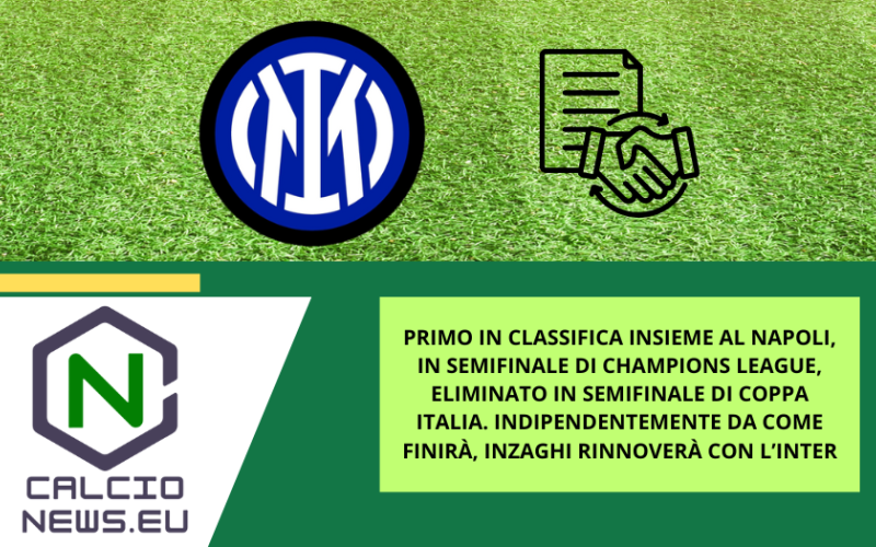 Inter, Inzaghi rinnova anche senza titoli