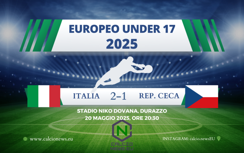 Europeo U17, Italia Rep. Ceca 2-1: buona la prima per gli Azzurrini