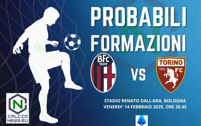 Serie A, le probabili formazioni di Bologna Torino