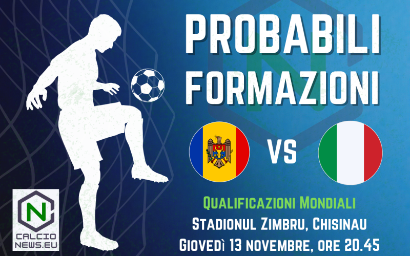 Moldavia-Italia, le probabili formazioni