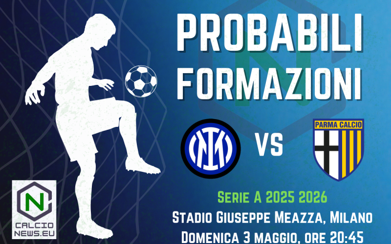 Serie A, le probabili formazioni di Inter – Parma