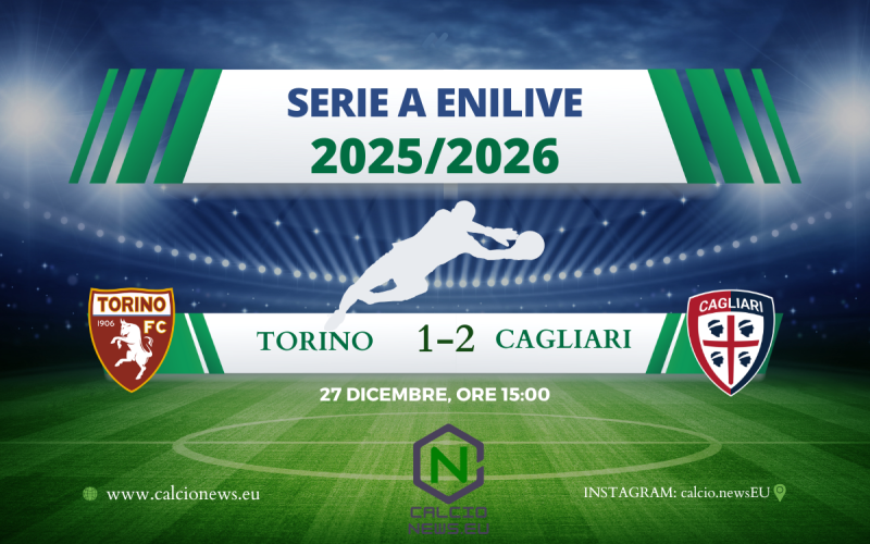 Torino-Cagliari 1-2: il Toro si fa rimontare e i Sardi sorridono