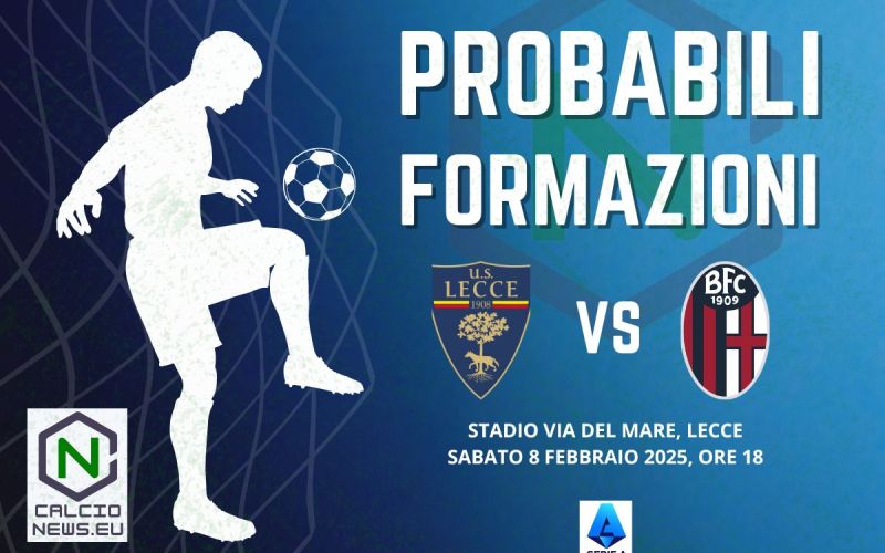Serie A, probabili formazioni di Lecce Bologna