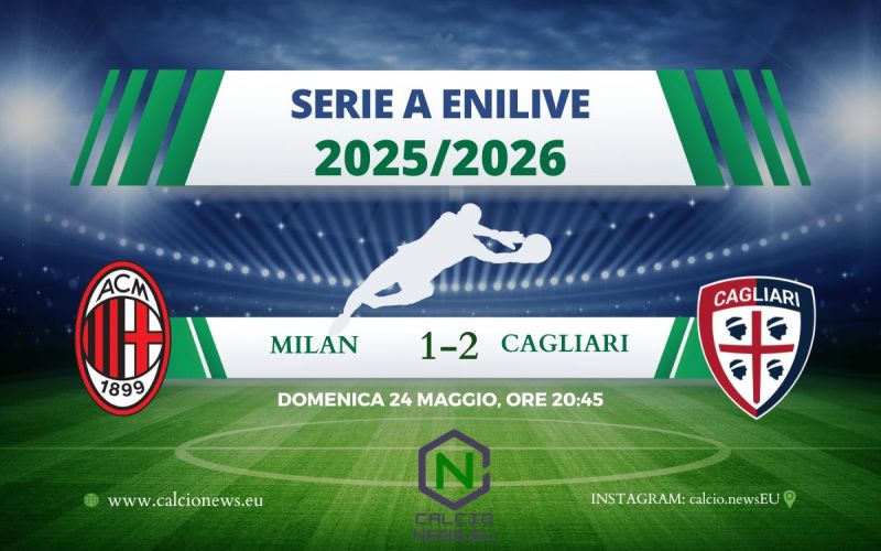 Fiasco rossonero e Champions sfumata, il tabellino di Milan Cagliari