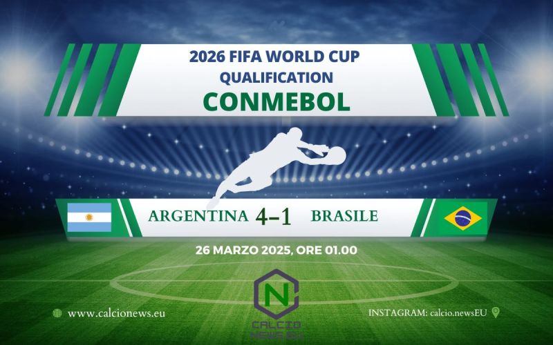 Mondiali 2026, l’Argentina umilia 4-1 il Brasile e si qualifica