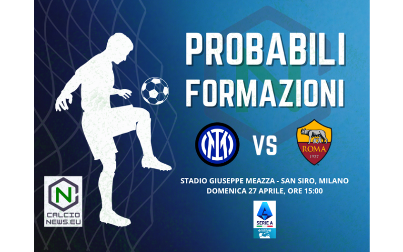 Serie A, le probabili formazioni di Inter Roma