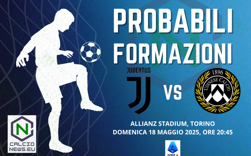 Serie A, probabili formazioni Juventus Udinese