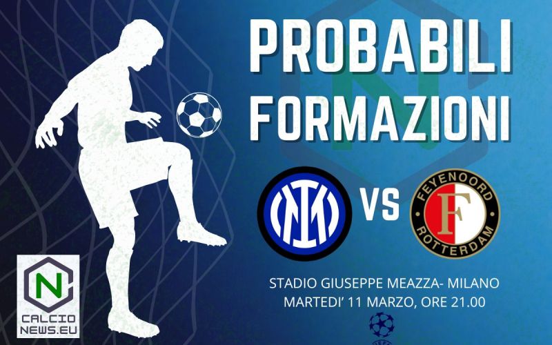 Champions League, Inter Feyenoord: le probabili formazioni