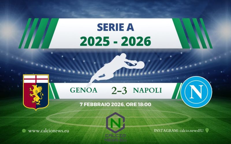 Serie A, Genoa-Napoli 2-3: doppietta Hojlund, gli azzurri la vincono nel recupero