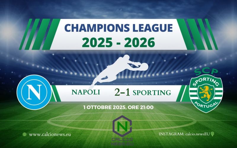 Champions League, Napoli-Sporting 2-1: De Bruyne inventa, Hojlund segna