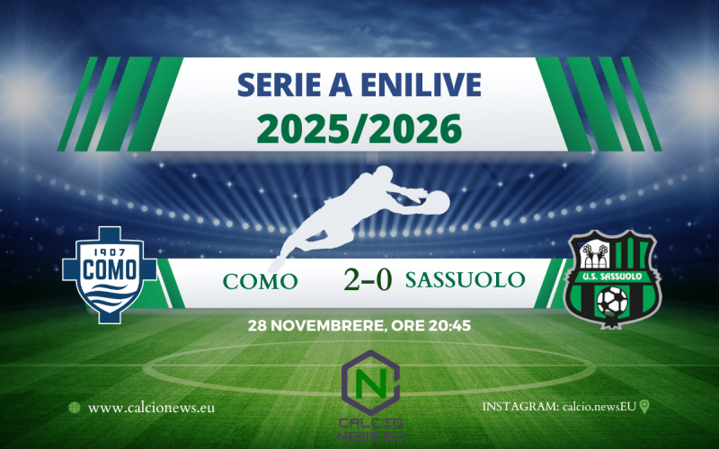 Serie A, Como-Sassuolo 2-0: super Paz trascina Fabregas verso l’Europa