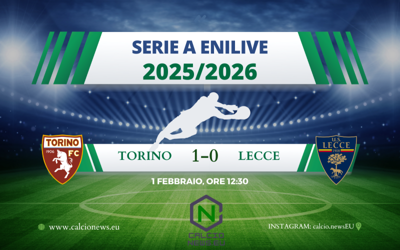 Torino-Lecce 1-0: i Granata rialzano la testa