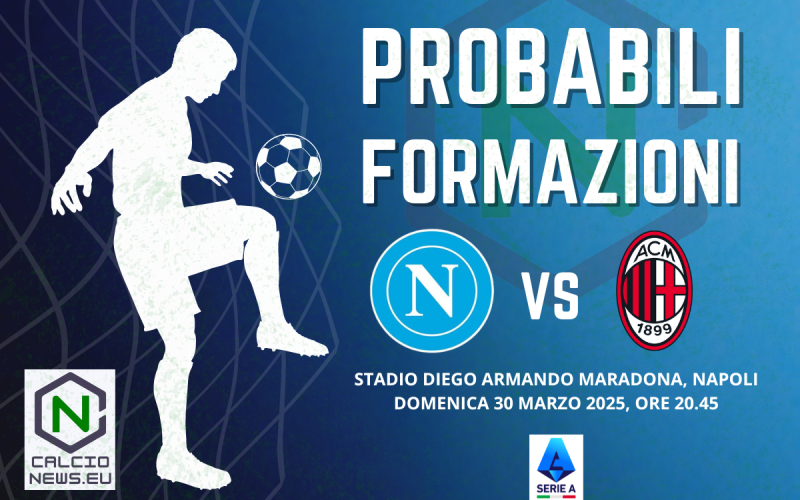 Napoli Milan, le probabili formazioni e dove vederla in TV
