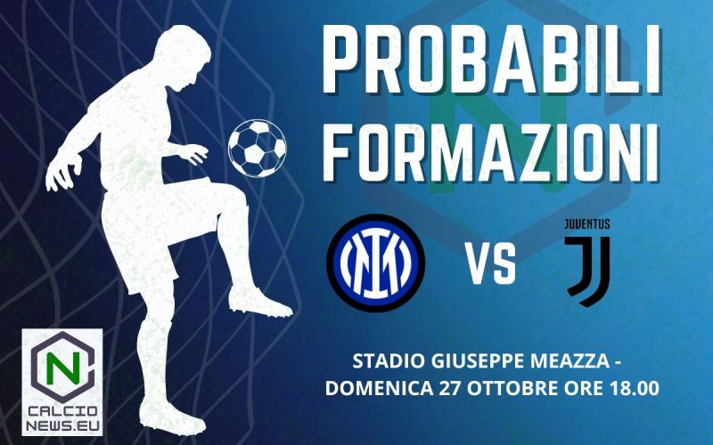 Serie A, probabili formazioni del derby d’Italia Inter Juventus: pronto Zielinski in regia