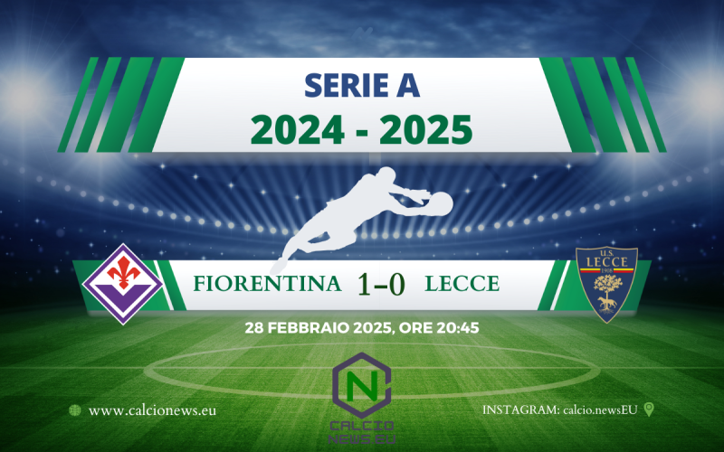 Serie A, Gosens regala i 3 punti alla Fiorentina: il Lecce cade al Franchi 1-0