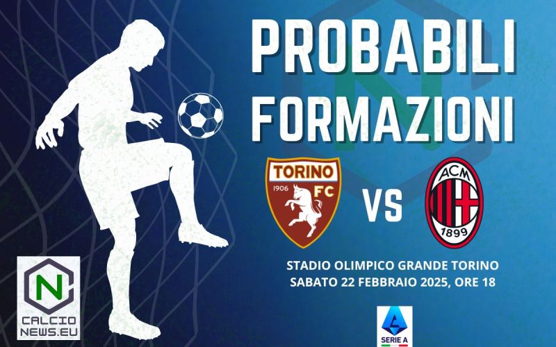 Serie A, probabili formazioni Torino Milan: Theo dal 1′