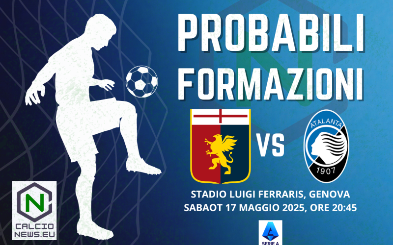 Serie A, probabili formazioni Genoa Atalanta