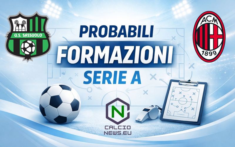 Probabili formazioni Sassuolo Milan: le scelte di Amorim per la sfida in trasferta