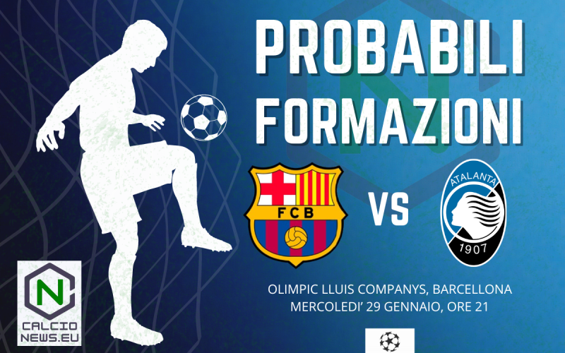 Champions League, le probabili formazioni di Barcellona-Atalanta: la Dea perde Lookman